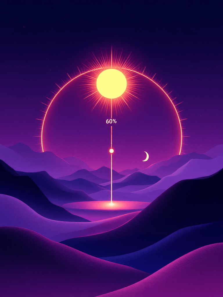 Moon to sun — your scores shift from eclipse toward full radiance over time